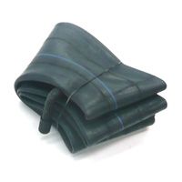a folded black inner tube size 4.10/3.50-4 size for wheelchair or mobility scooter with a straight valve