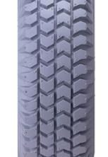 a grey coloured chewvron tread wheelchair or mobility scooter tyre size 3.00-8
