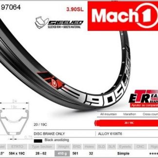 Mach1 2.30 Alloy MTB Rim Disc 26" 32h Black No Labels Mach1  MMR18 